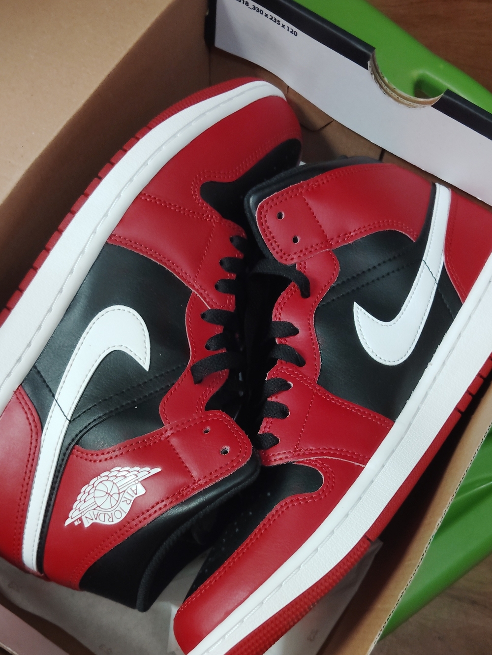 Nike Air Jordan 1 Mid Sneakers - Red/Black/White